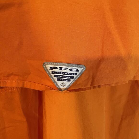 Columbia PFG Shirt Mens 3XL Orange Long Sleeve Button Up Fishing Vented - Picture 8 of 8
